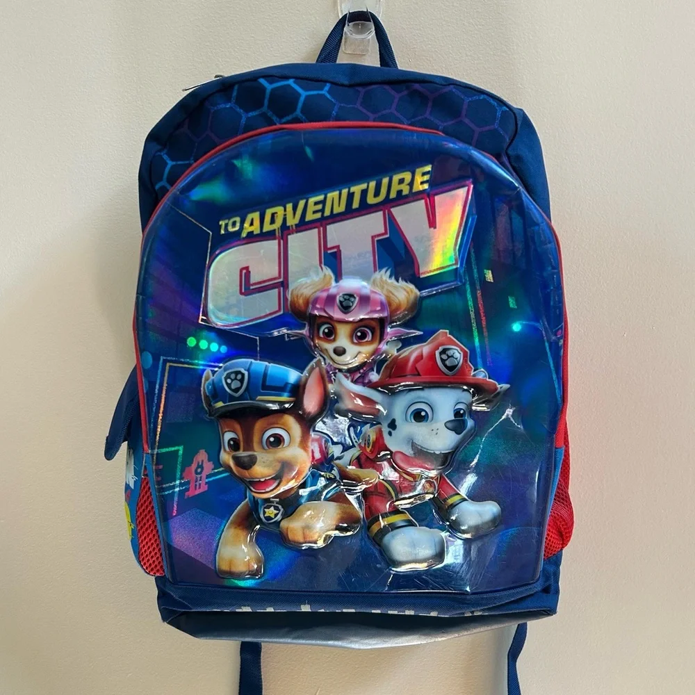 Paw Patrol Adventure City 17” Backpack | Large Compartments & Side Pockets🐾